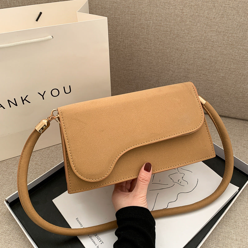 Sac baguette suédée