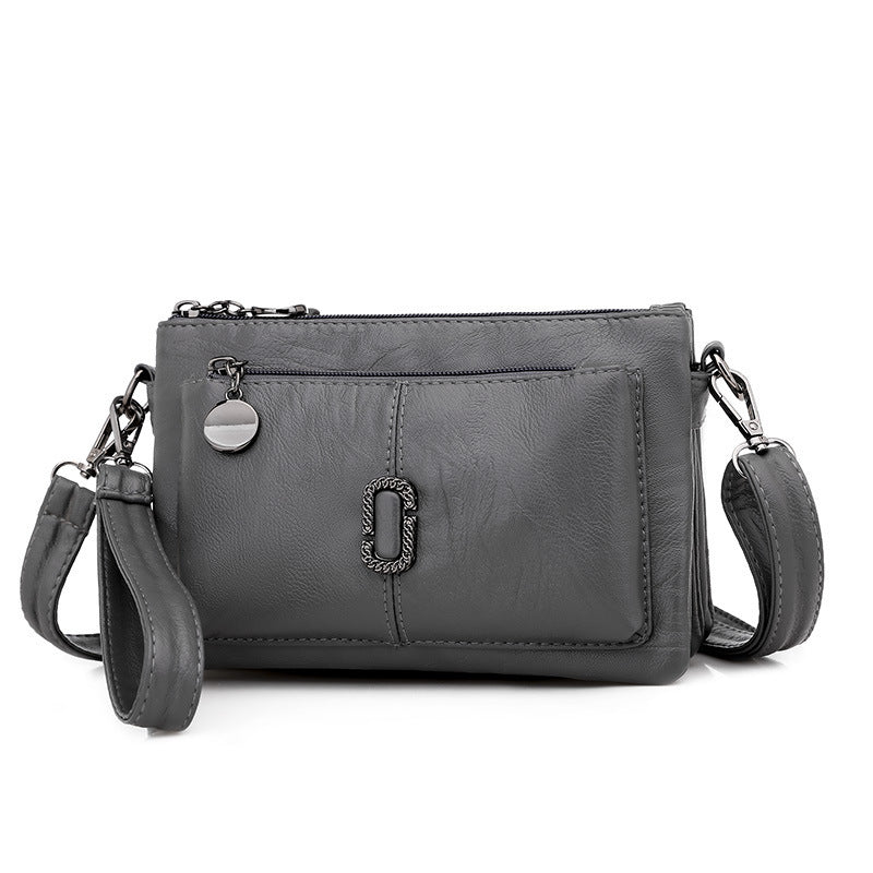 Sac porté croisé en cuir souple