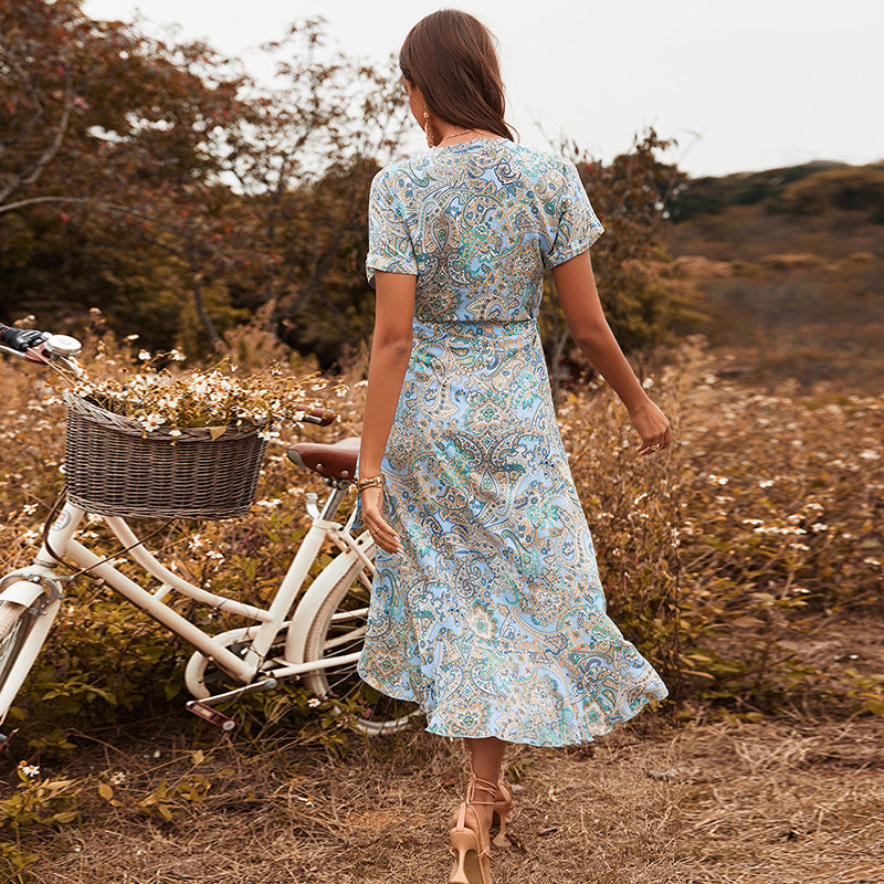 Robe Top Fatale haute à manches courtes