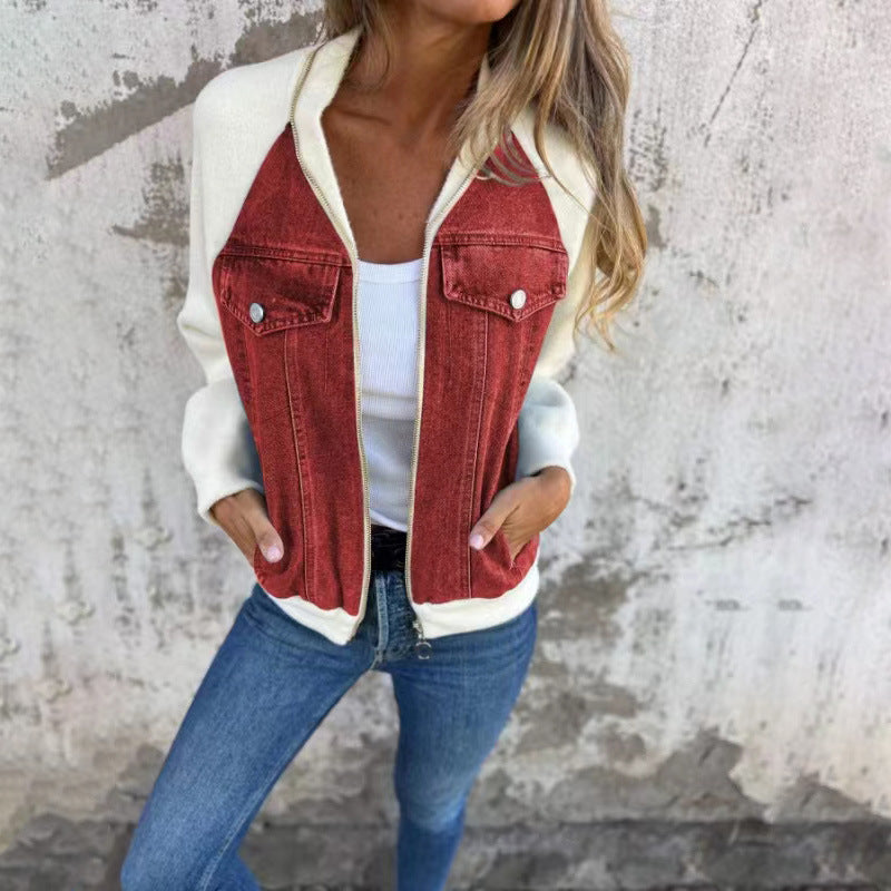Veste en jean décontractée .