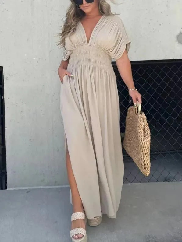 Robe d'été à manches chauve-souris