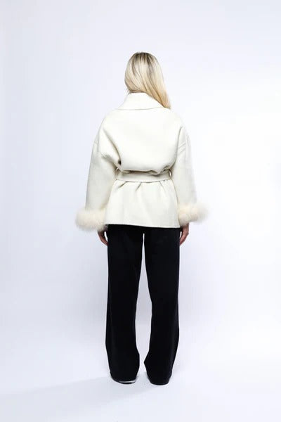 Manteau en laine style Hepburn