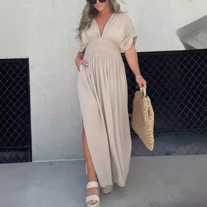 Robe d'été à manches chauve-souris
