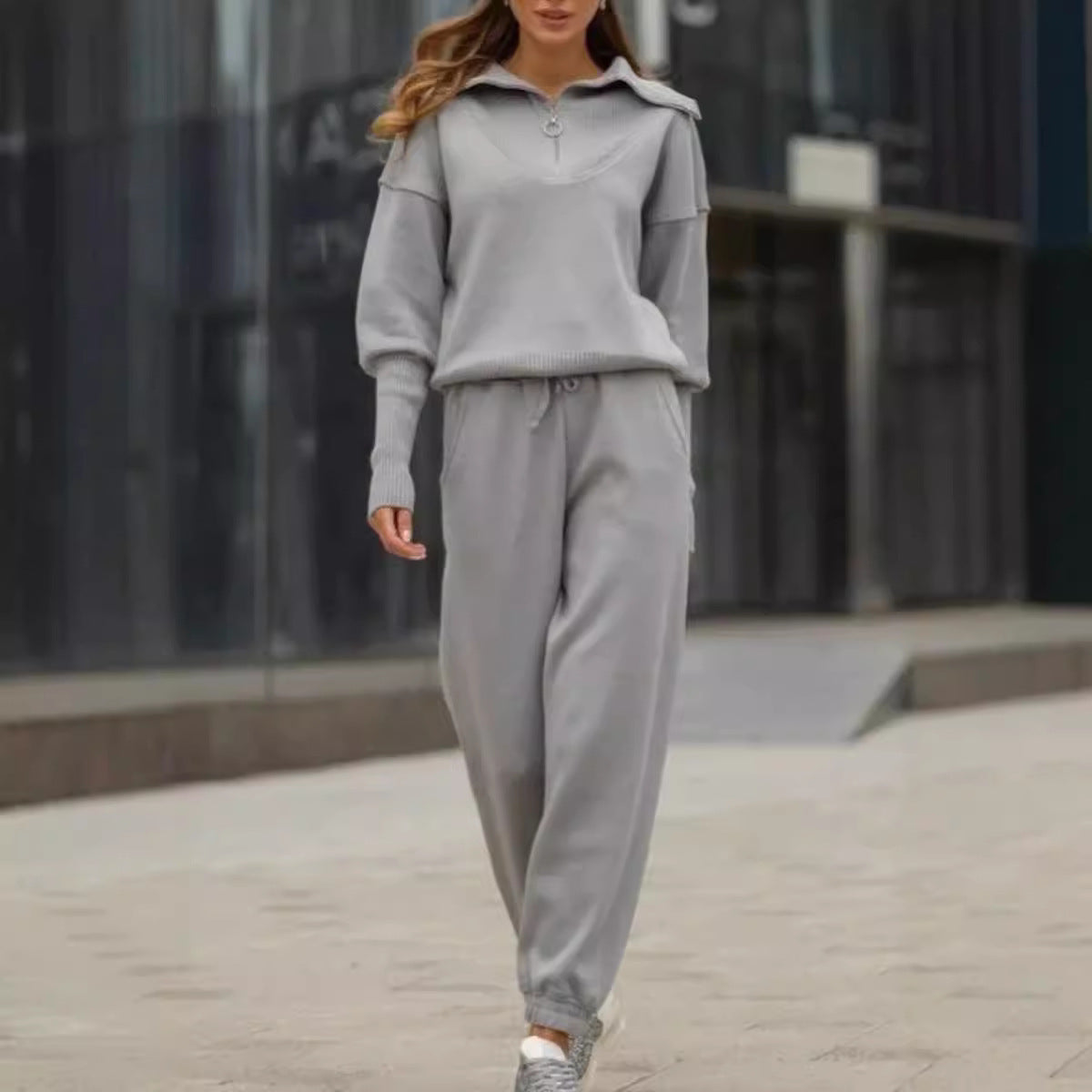 Ensemble Sport Chic à Zip et Cordon