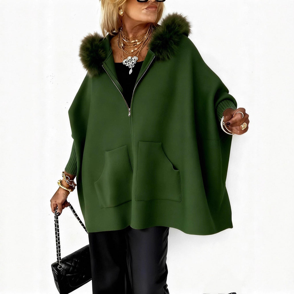 Veste décontractée avec col en fourrure - FEMME FATALE