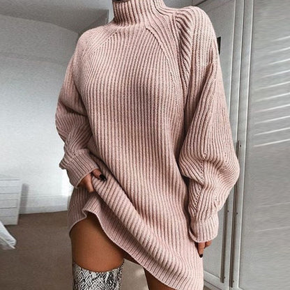 Robe Pull Col Roulé pour l’Hiver