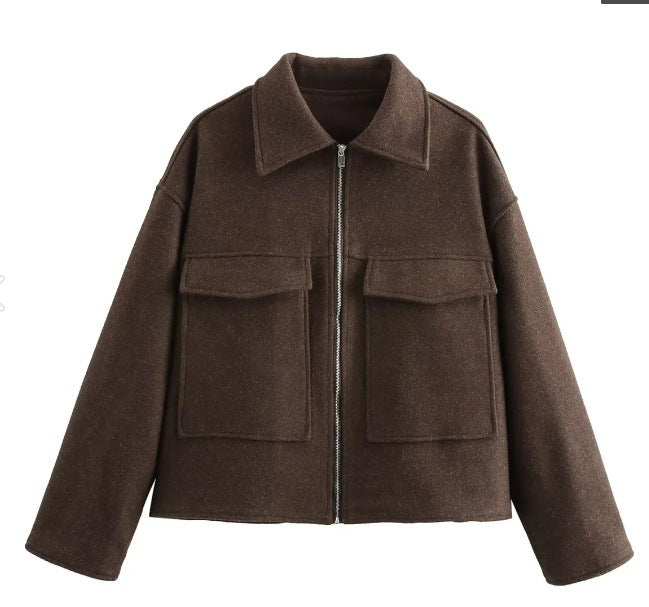 Manteau Col Polo Rétro