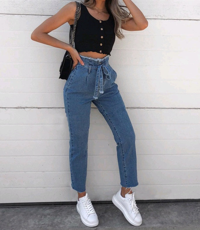 Pantalon crayon délavé - FEMME FATALE