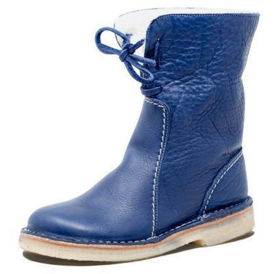 Bottes neige lacets en polaire