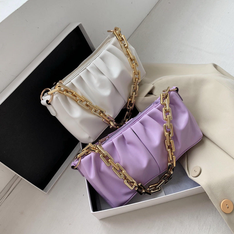 Sac Plissé Polyvalent à Chaîne