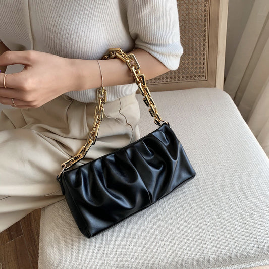 Sac Plissé Polyvalent à Chaîne