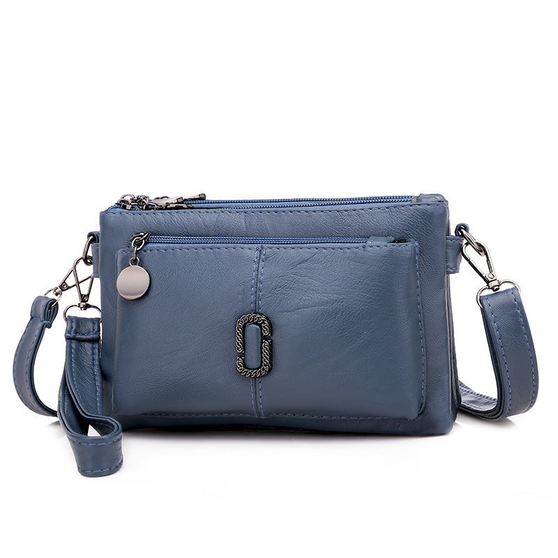 Sac porté croisé en cuir souple