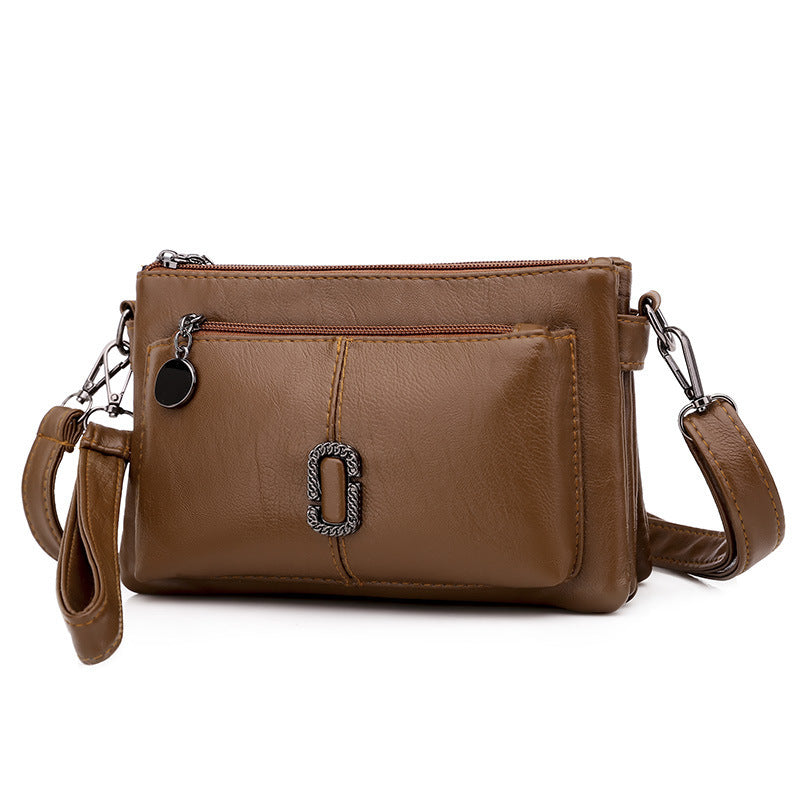 Sac porté croisé en cuir souple