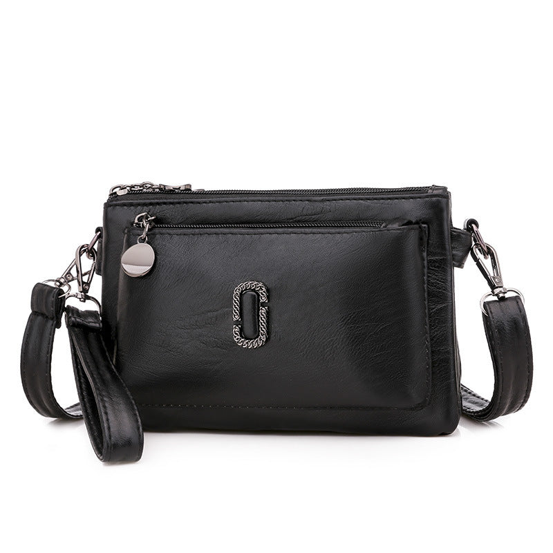 Sac porté croisé en cuir souple