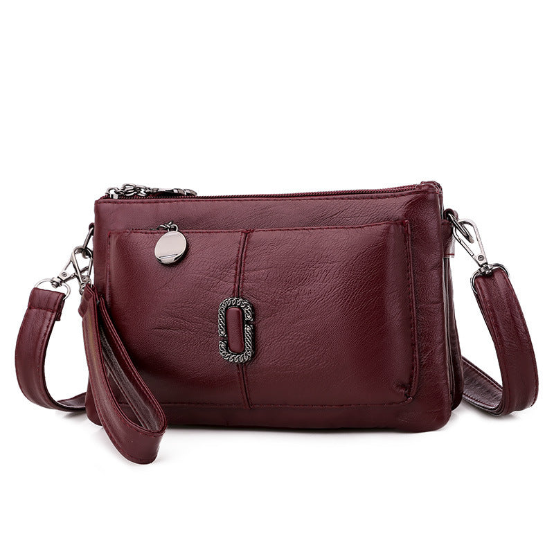 Sac porté croisé en cuir souple