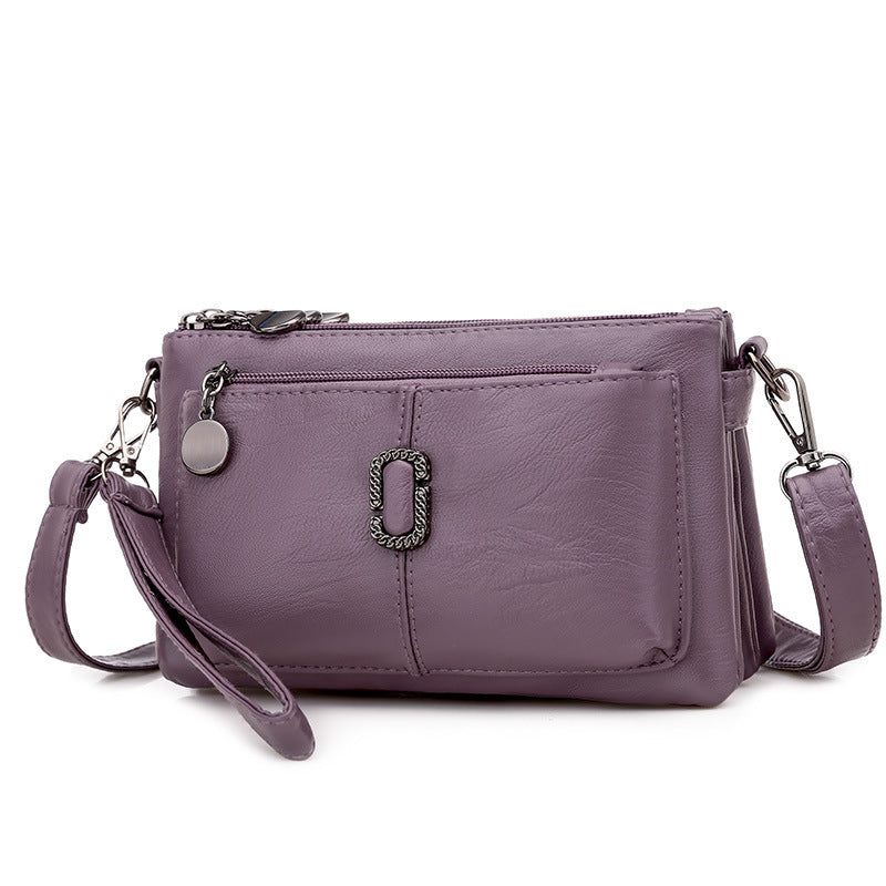 Sac porté croisé en cuir souple