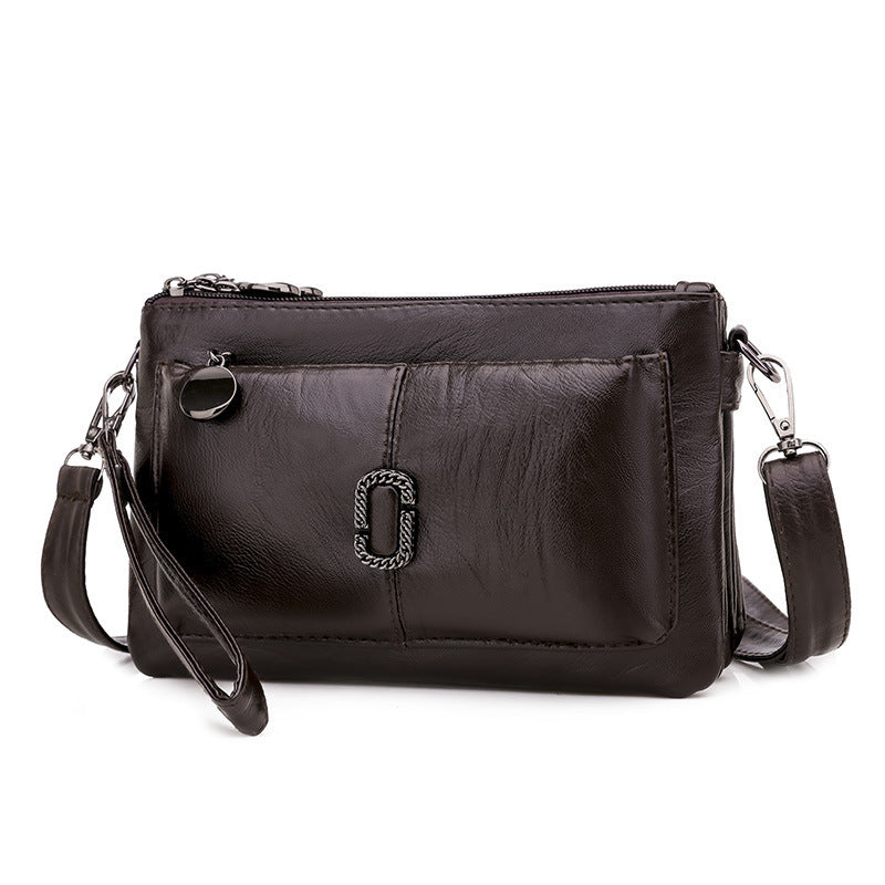 Sac porté croisé en cuir souple