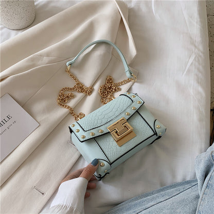 Sac messager texturé à chaîne