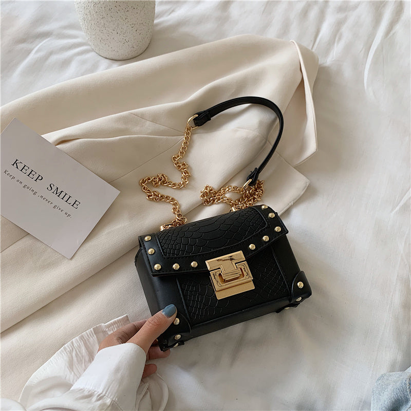 Sac messager texturé à chaîne