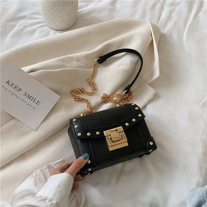 Sac messager texturé à chaîne