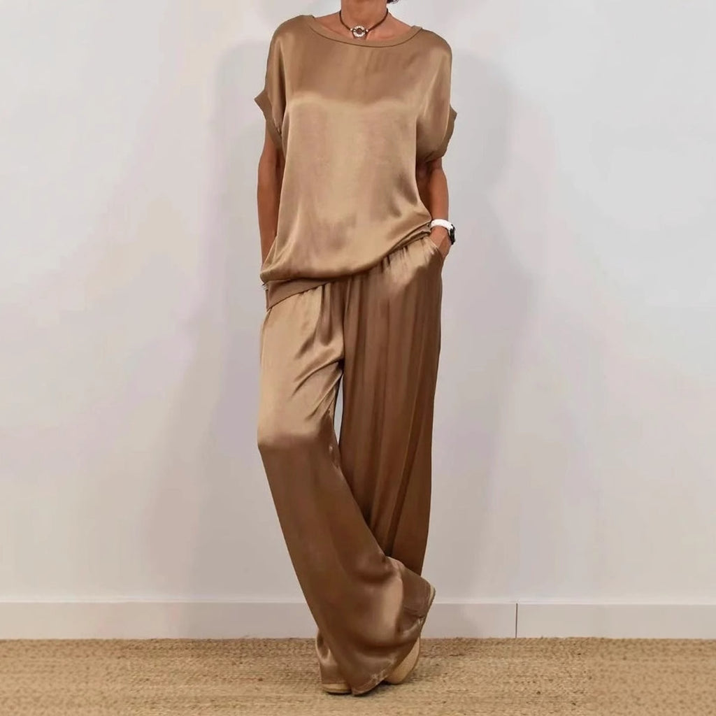 Ensemble Satin Camel - FEMME FATALE