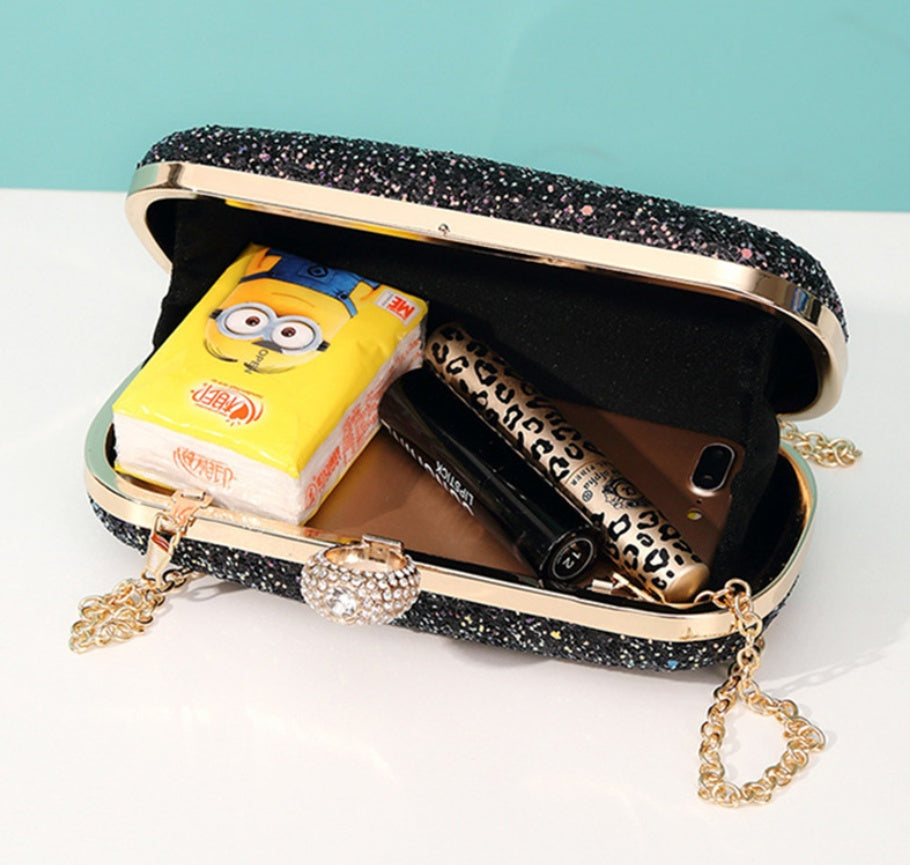 Sac Chaînette à Sequins Givrés