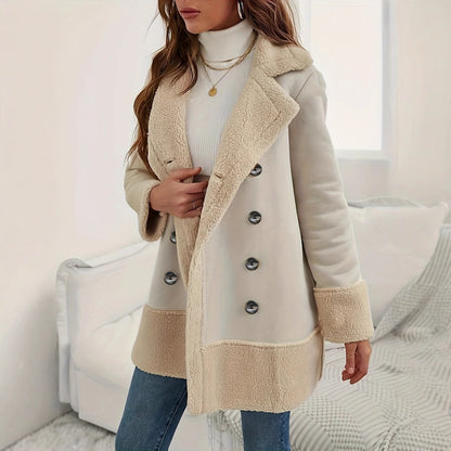 Manteau Contrasté Abricot