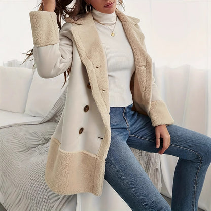 Manteau Contrasté Abricot