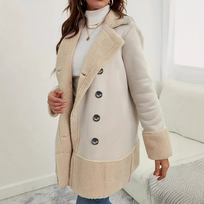 Manteau Contrasté Abricot
