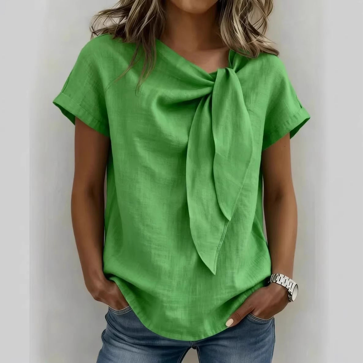 T-shirt d'été décontracté à manches courtes pour femme
