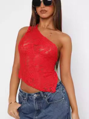 Nani asymétrique dos nu en dentelle