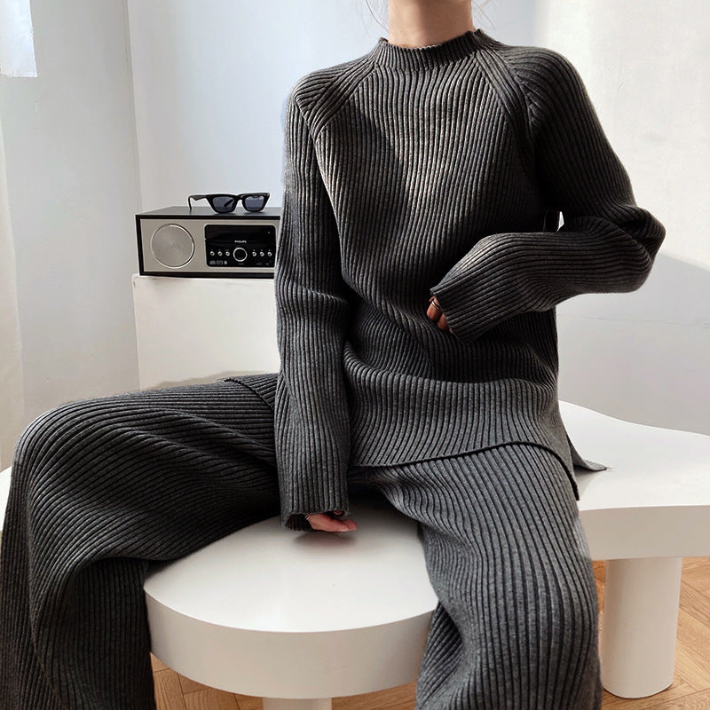 Ensemble Pantalon Large en Maille