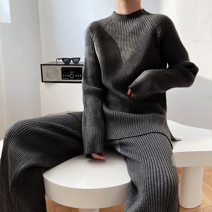 Ensemble Pantalon Large en Maille