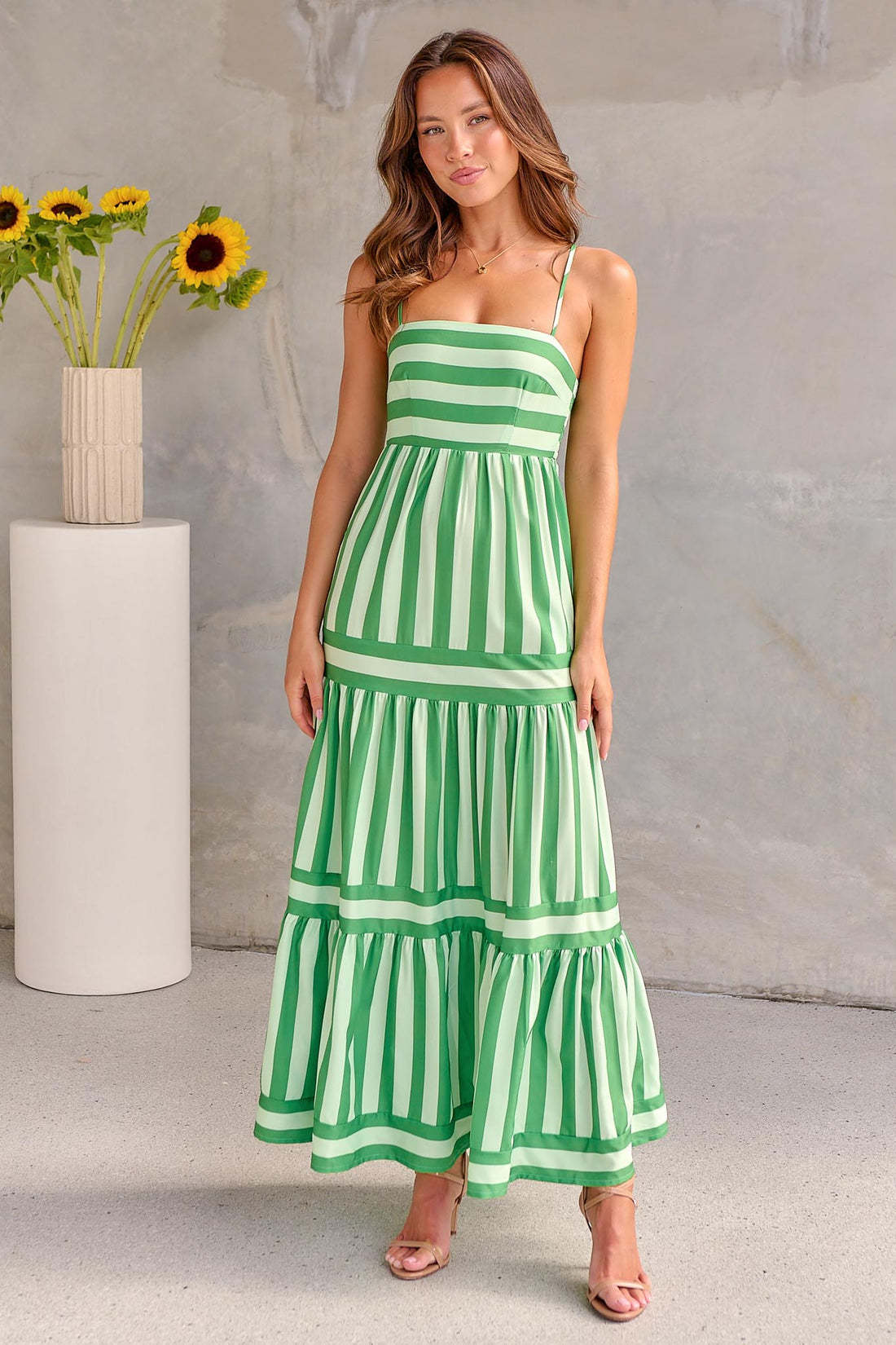 Robe longue à bretelles avec poches - FEMME FATALE