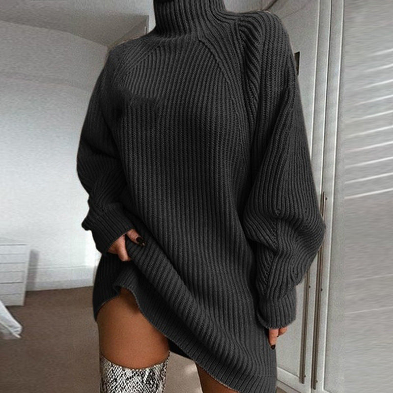 Robe Pull Col Roulé pour l’Hiver