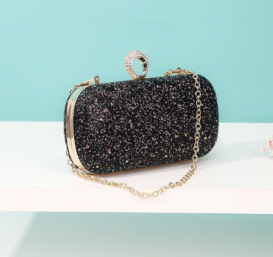 Sac Chaînette à Sequins Givrés
