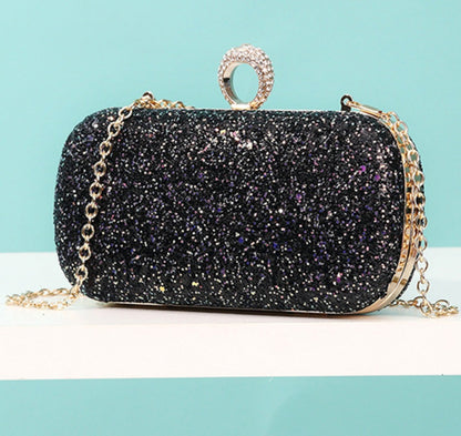 Sac Chaînette à Sequins Givrés