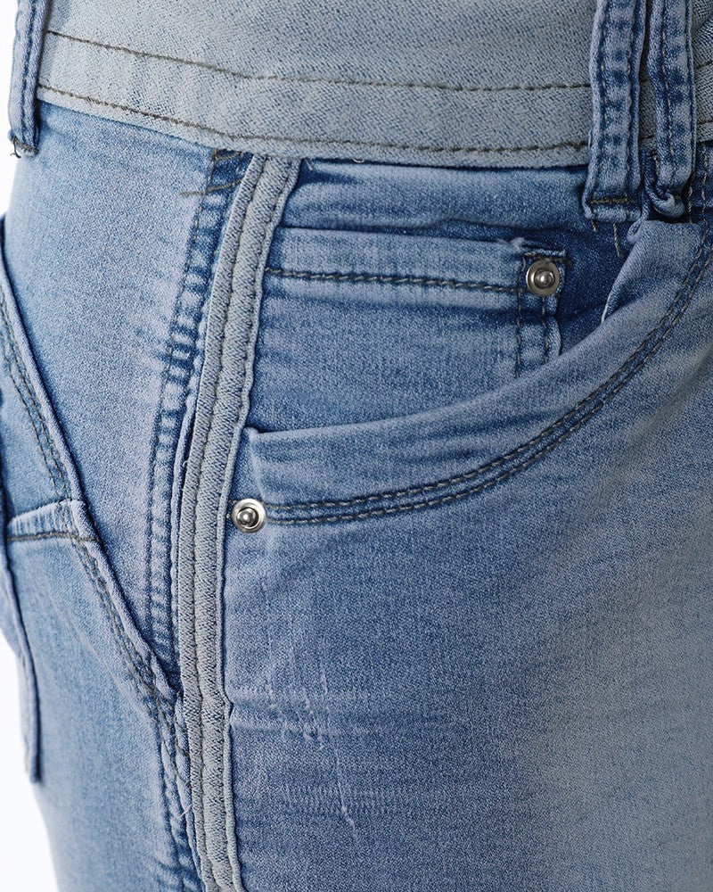 Jupe en jean à cordon