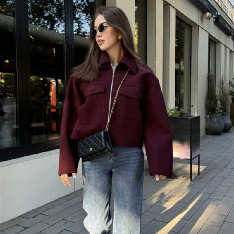 Manteau Col Polo Rétro