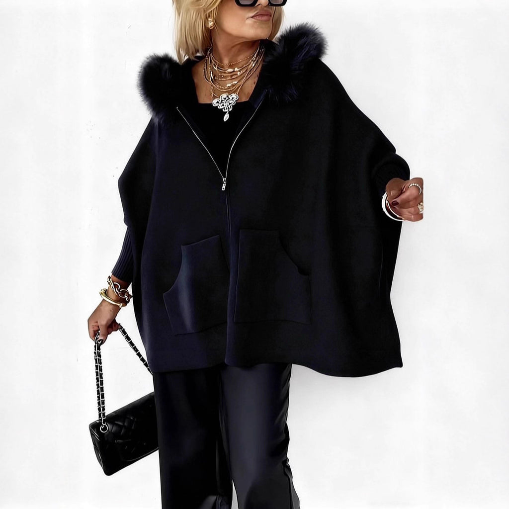Veste décontractée avec col en fourrure - FEMME FATALE