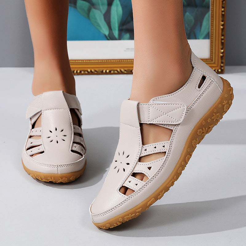 Sandales Vintage en Cuir Véritable