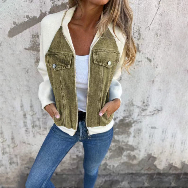 Veste en  jean décontractée .