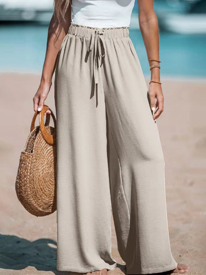 Pantalon large décontracté