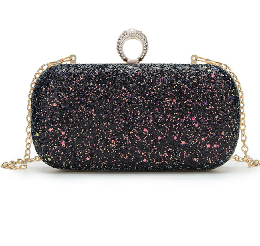Sac Chaînette à Sequins Givrés