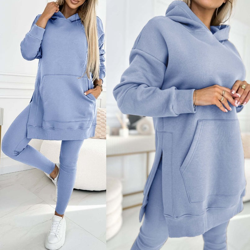 Ensemble Sweat Capuche et Leggings Épais - FEMME FATALE