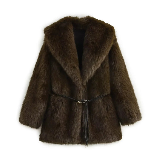 Manteau Street en Fausse Fourrure