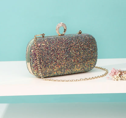 Sac Chaînette à Sequins Givrés