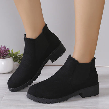 Bottes à talon épais