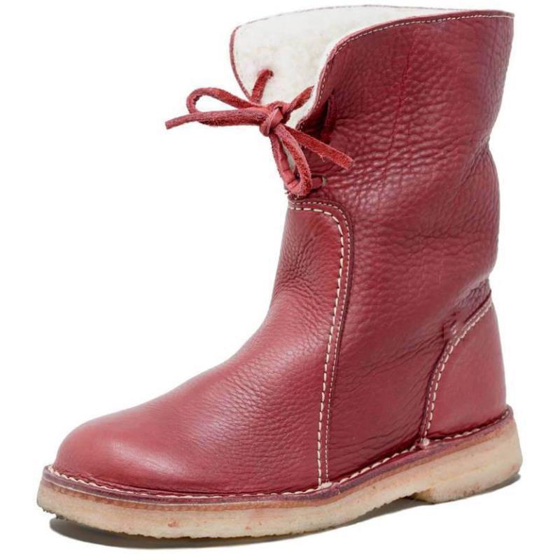 Bottes neige lacets en polaire
