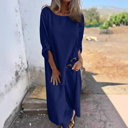 Ensemble Élégant Boutons Dorés & Pantalon Large